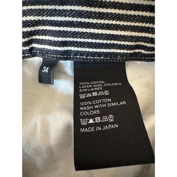 Men's Celine Homme Heidi Slimane Navy Hickory Flared Striped Trousers size 34 - Picture 7 of 7